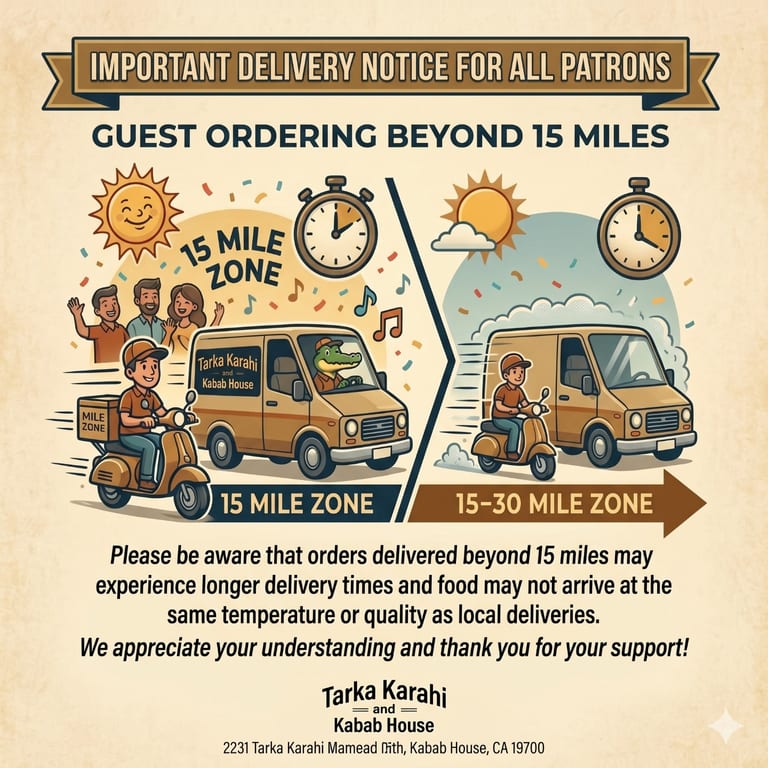 Important Notice for Long-Distance Delivery Orders