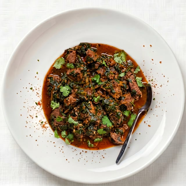Palak Gosht (Mutton).